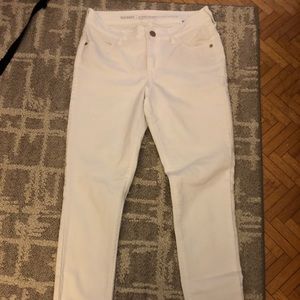 White super skinny mid-rise jeans
